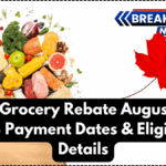 Canada Grocery Rebate August 2025 – $628 Payment Dates & Eligibility Details