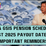 SSS & GSIS Pension Schedule – August 2025 Payout Dates and Important Reminders