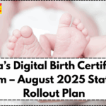 India’s Digital Birth Certificate System – August 2025 Statewise Rollout Plan