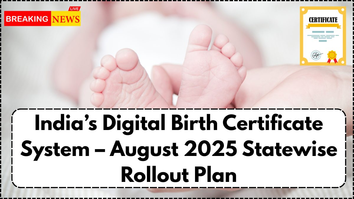 India’s Digital Birth Certificate System – August 2025 Statewise Rollout Plan