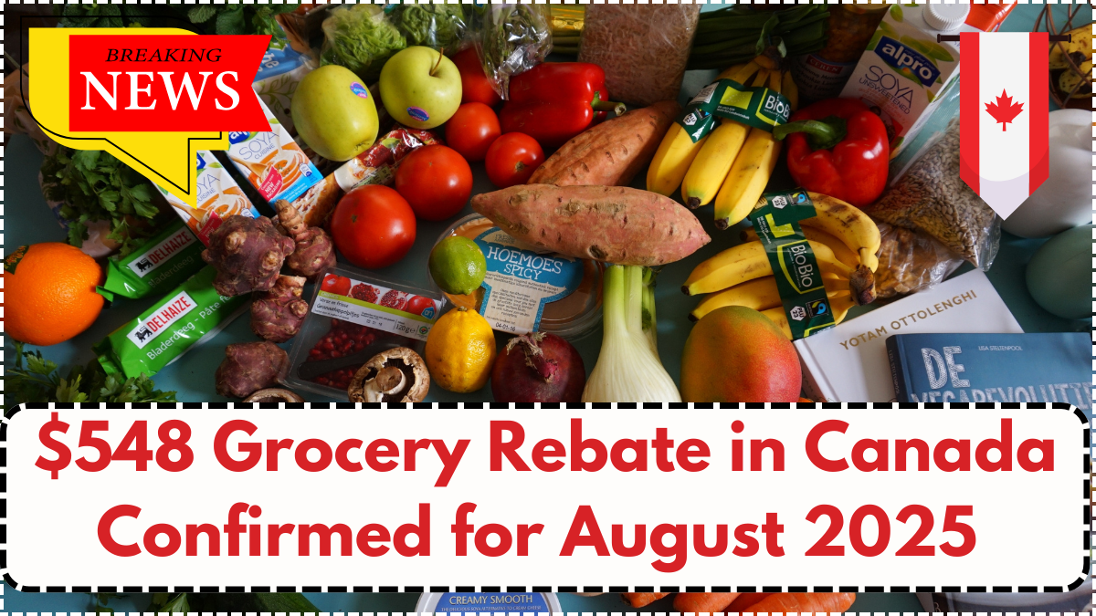 $548 Grocery Rebate in Canada Confirmed for August 2025 – Check Your Eligibility