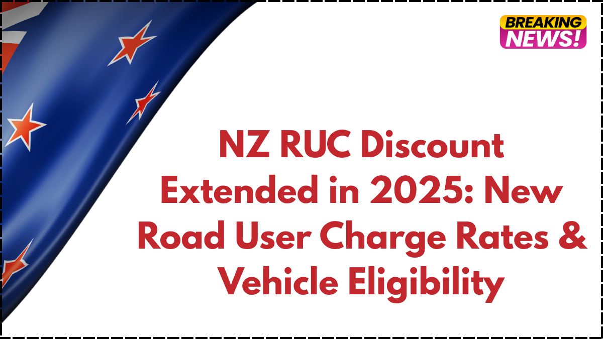 NZ RUC Discount Extended in 2025: New Road User Charge Rates & Vehicle Eligibility