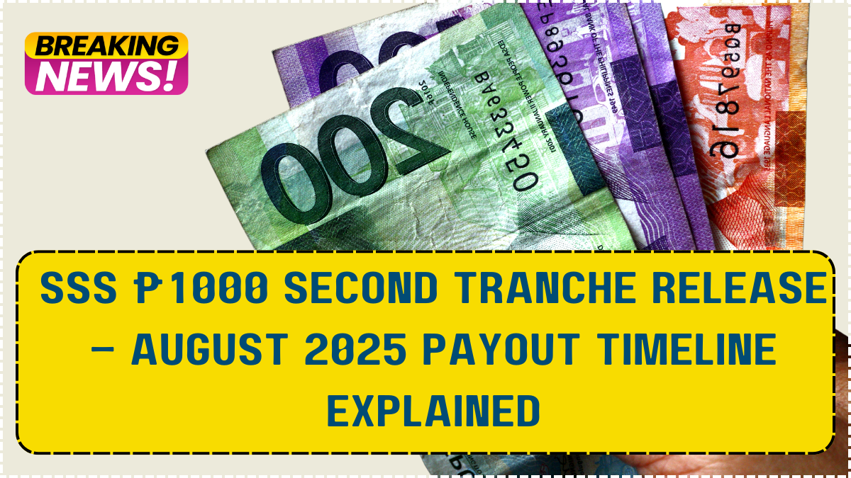 SSS ₱1000 Second Tranche Release – August 2025 Payout Timeline Explained