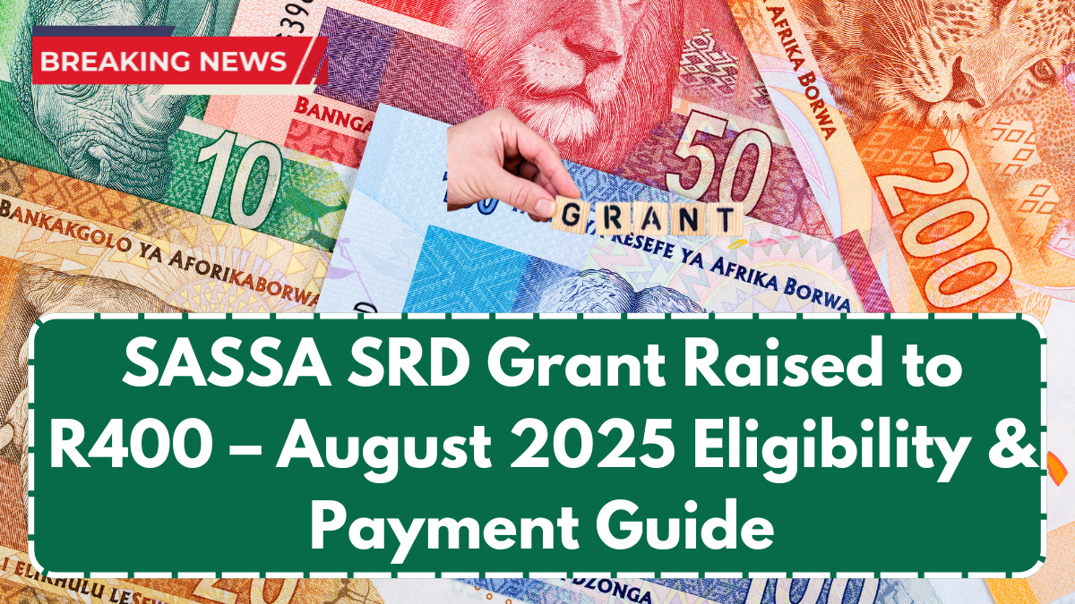 SASSA SRD Grant Raised to R400 – August 2025 Eligibility & Payment Guide
