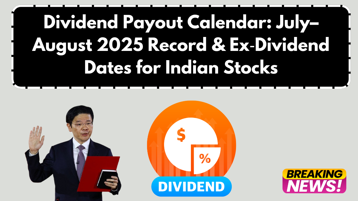 Dividend Payout Calendar: July–August 2025 Record & Ex‑Dividend Dates for Indian Stocks